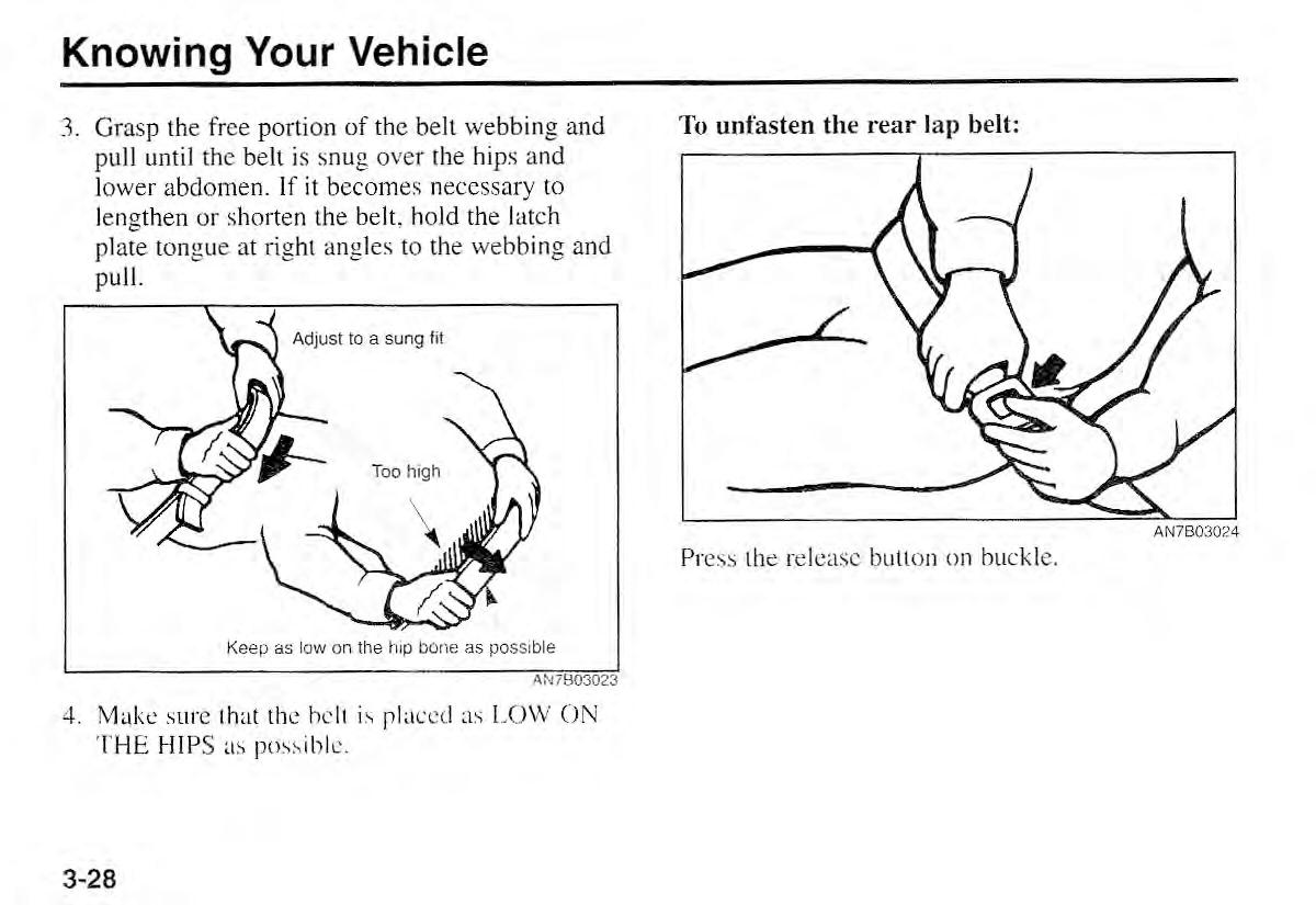 Kia Sportage I 1 owners manual / page 38