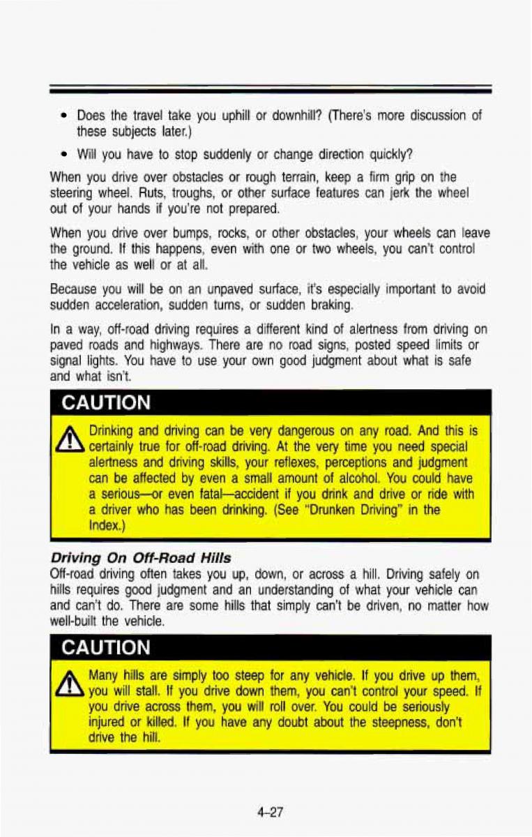 Chevrolet Suburban owners manual / page 194