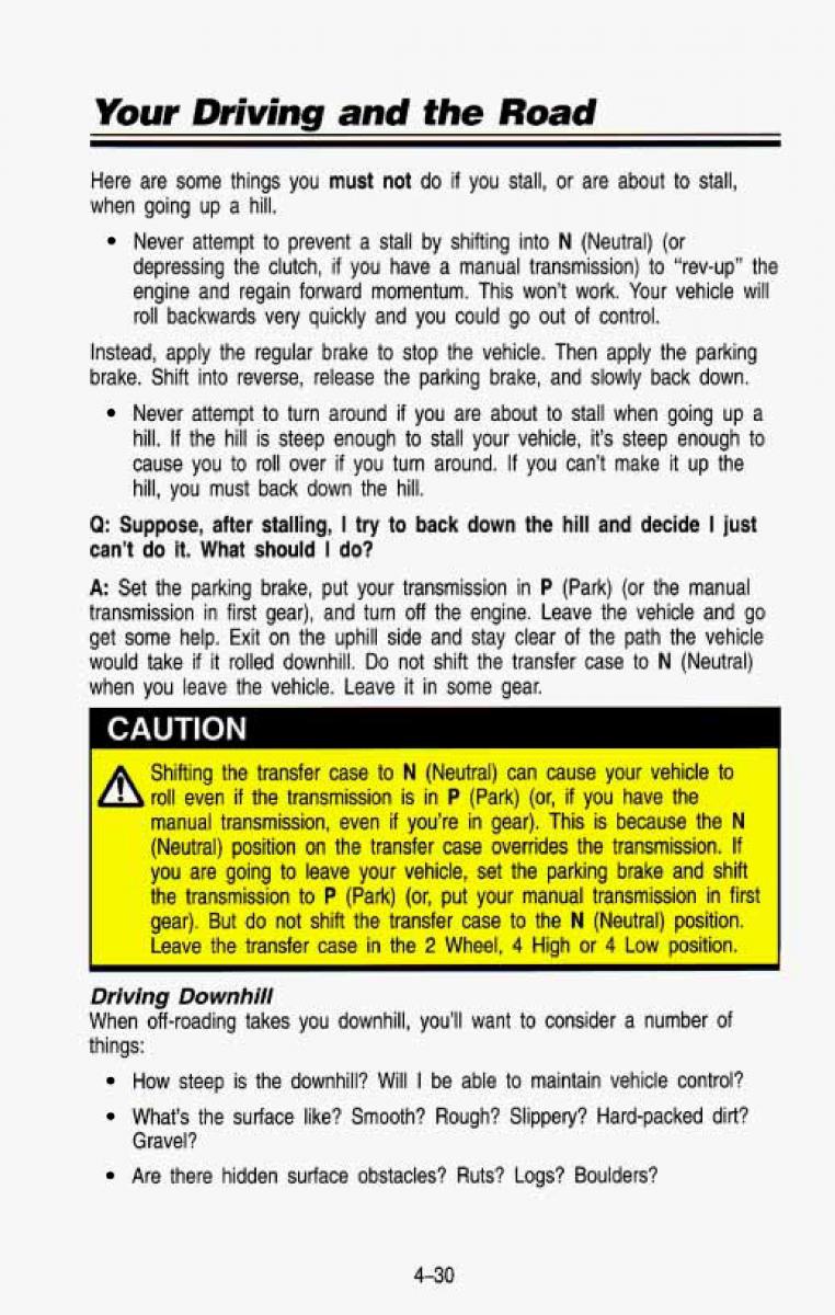 Chevrolet Suburban owners manual / page 197