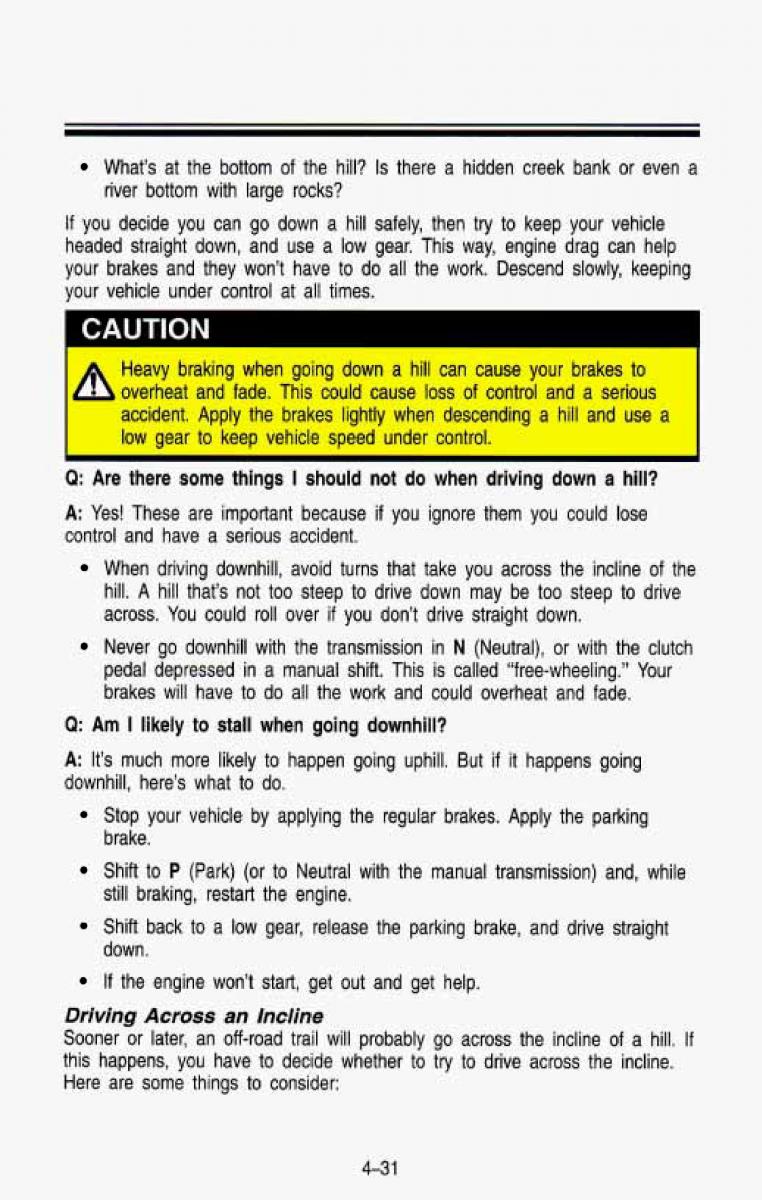 Chevrolet Suburban owners manual / page 198