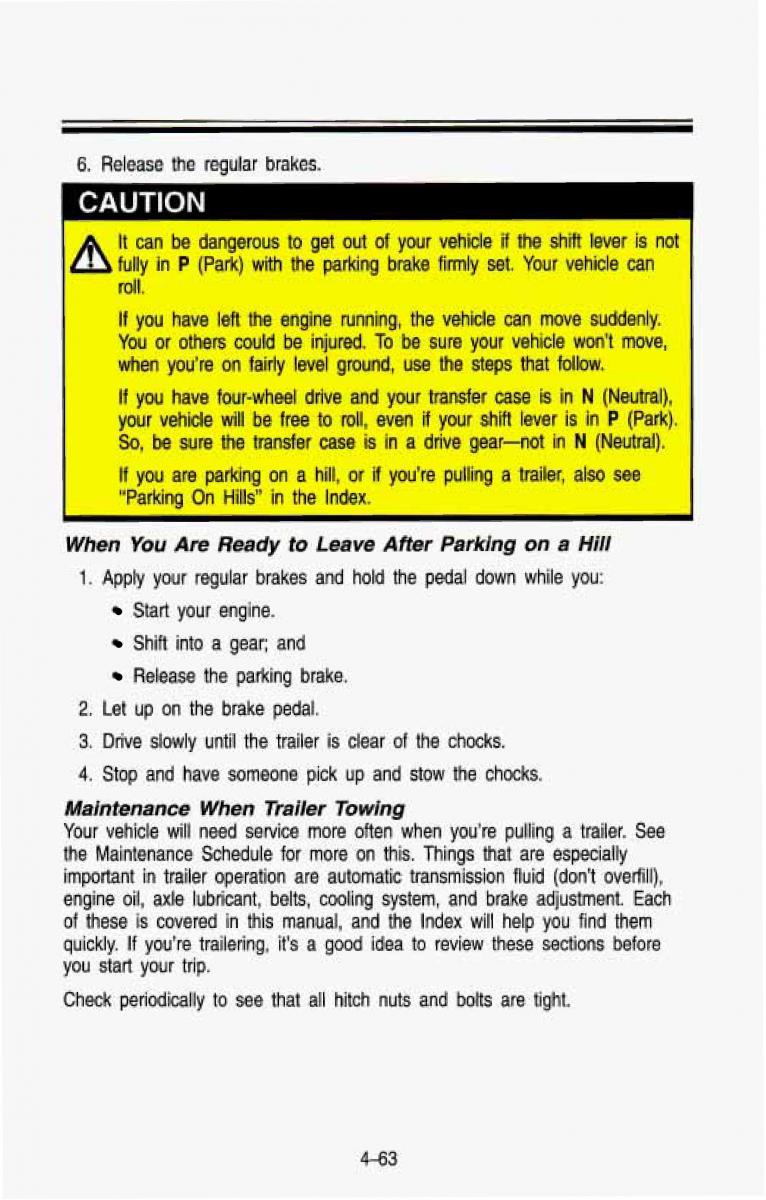 Chevrolet Suburban owners manual / page 230