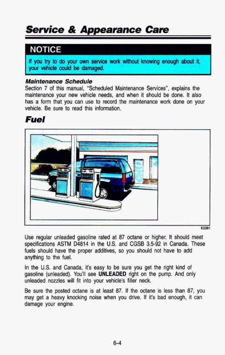 Chevrolet Suburban owners manual / page 269