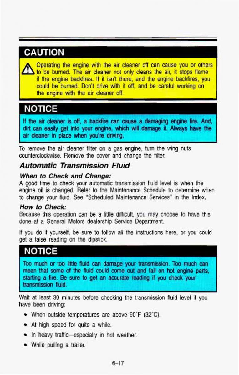 Chevrolet Suburban owners manual / page 282