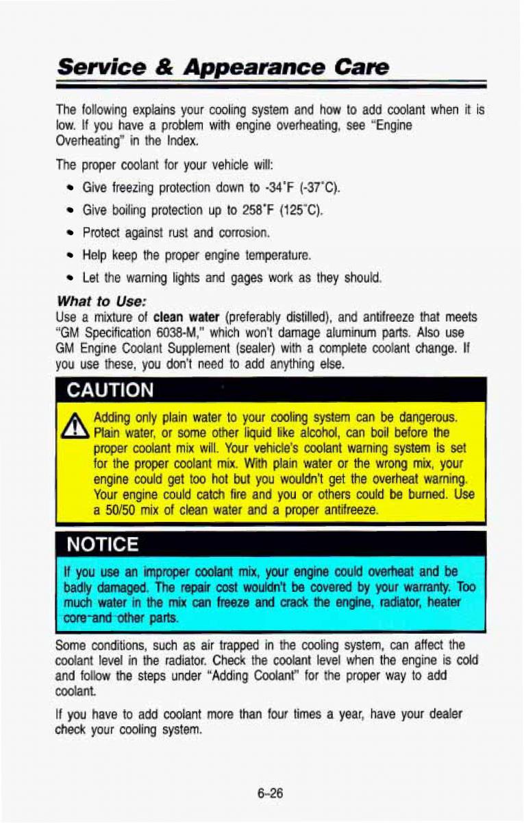 Chevrolet Suburban owners manual / page 291