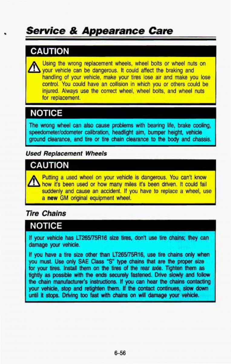 Chevrolet Suburban owners manual / page 321