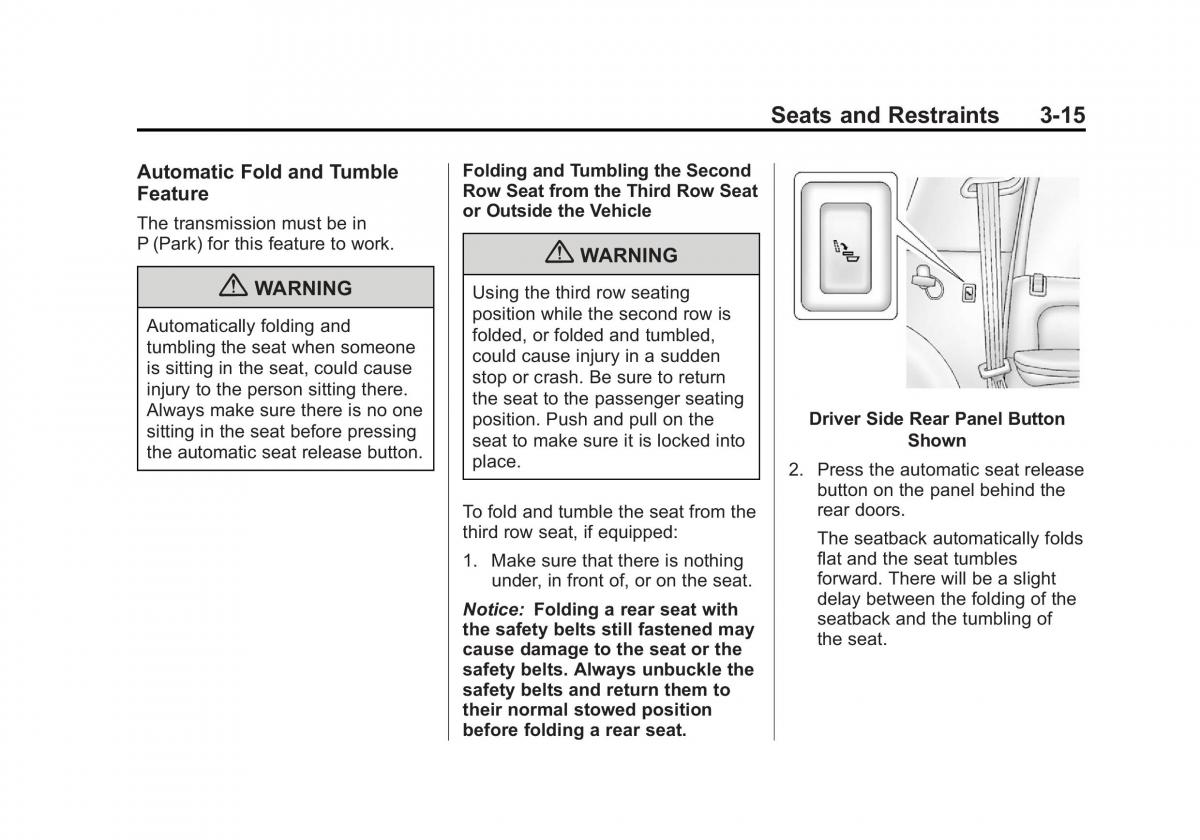 Chevrolet Suburban owners manual / page 77