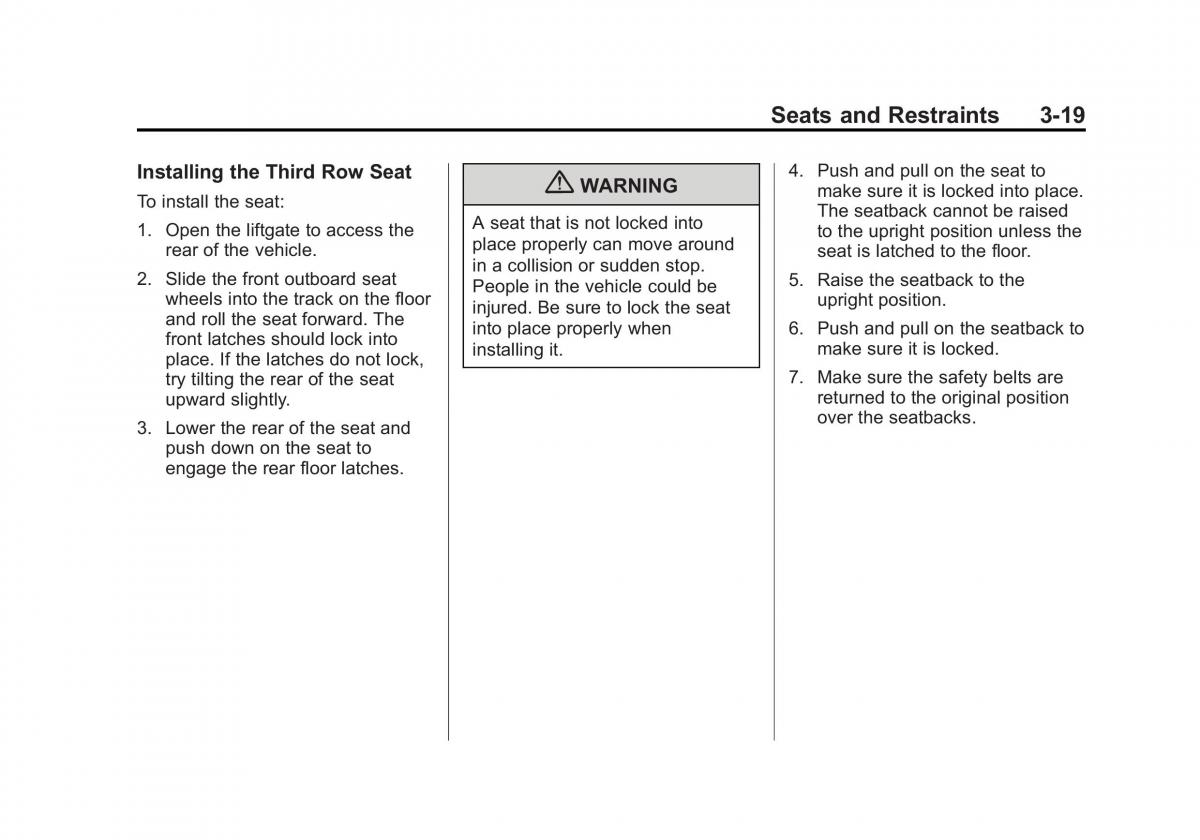 Chevrolet Suburban owners manual / page 81