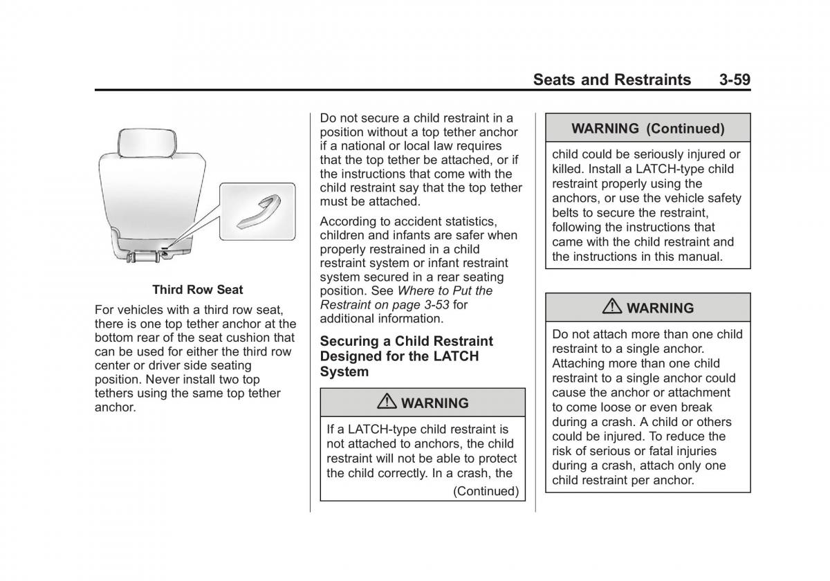 Chevrolet Suburban owners manual / page 121