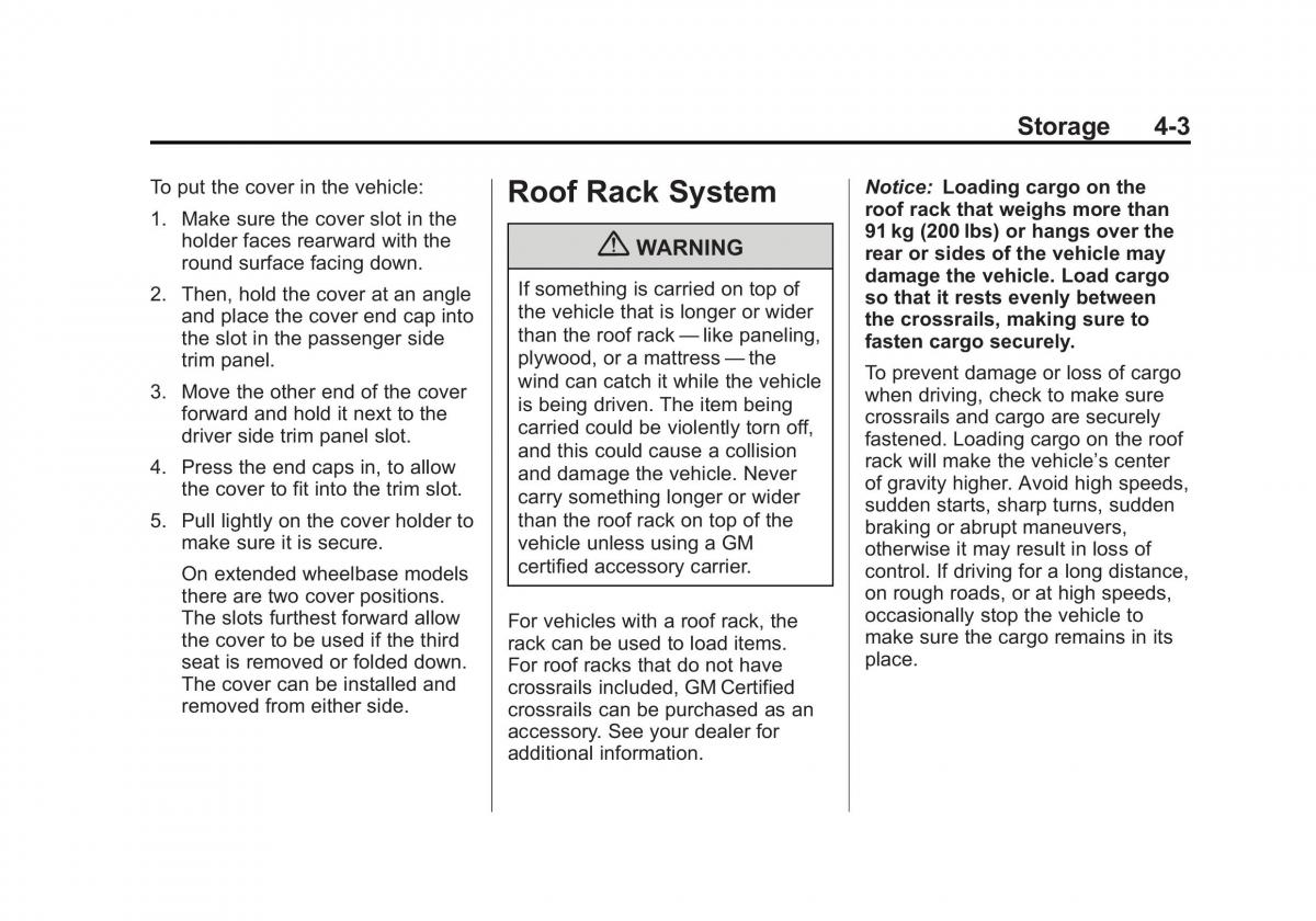 Chevrolet Suburban owners manual / page 135