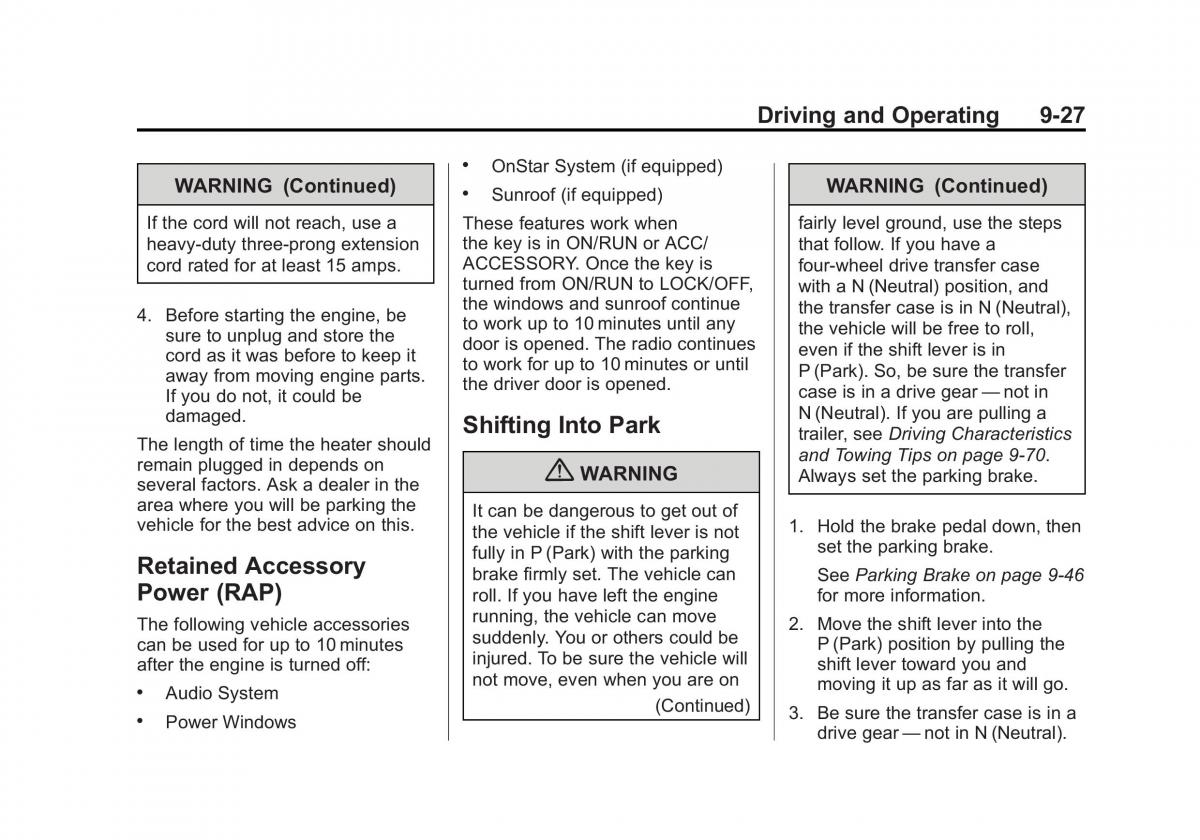 Chevrolet Suburban owners manual / page 305