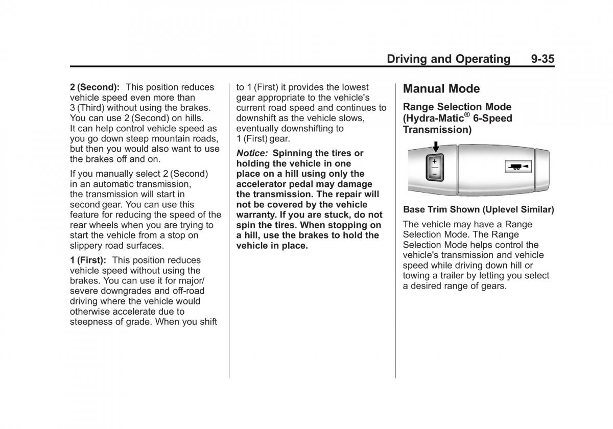 Chevrolet Suburban owners manual / page 313