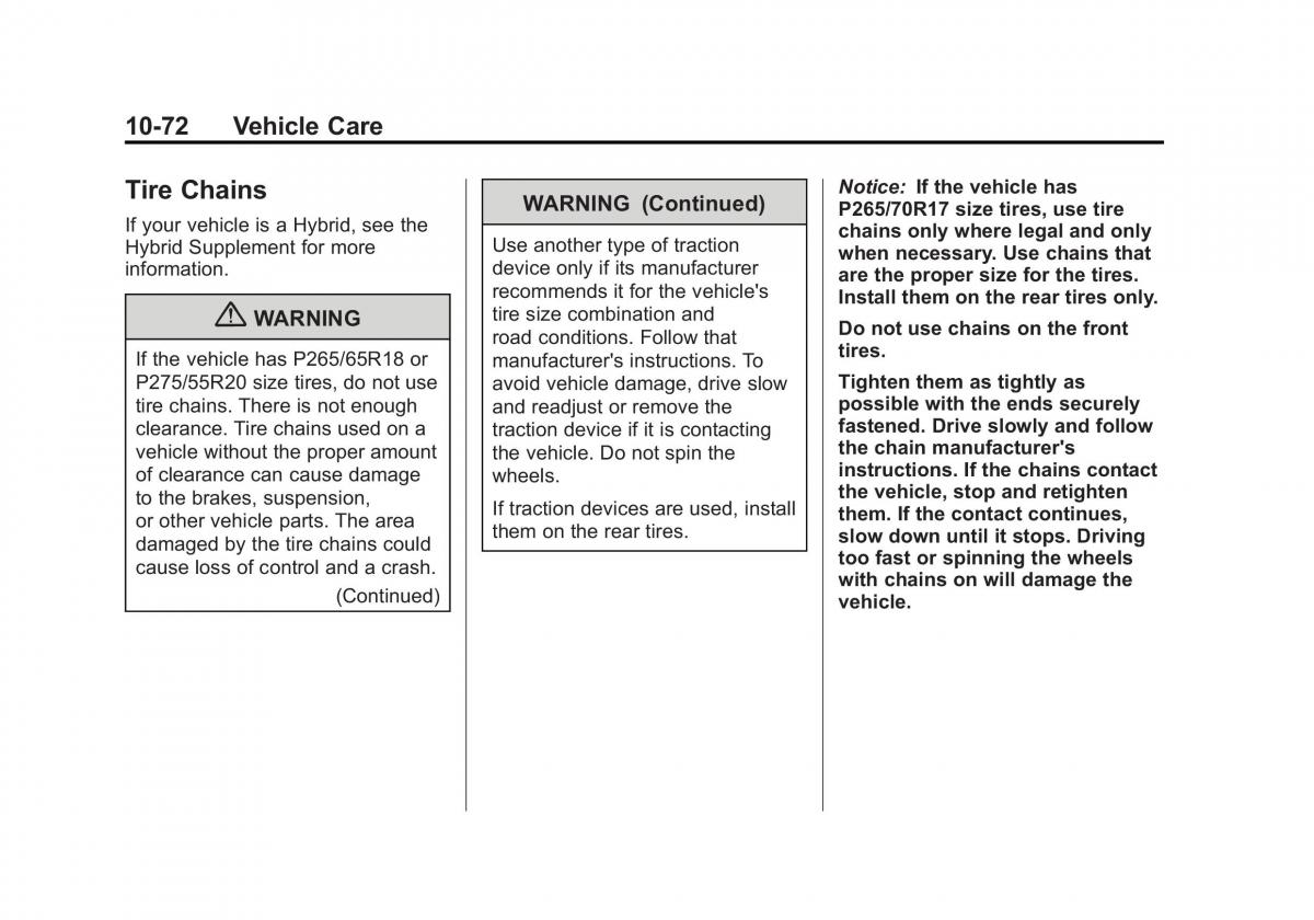 Chevrolet Suburban owners manual / page 444