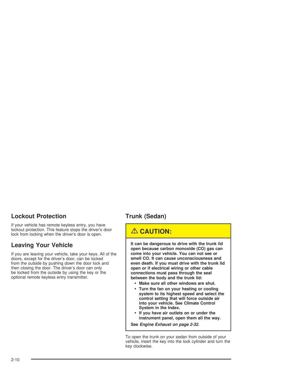 Chevrolet Aveo owners manual / page 76