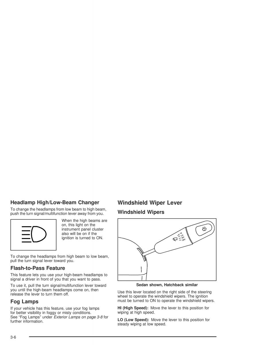 Chevrolet Aveo owners manual / page 110