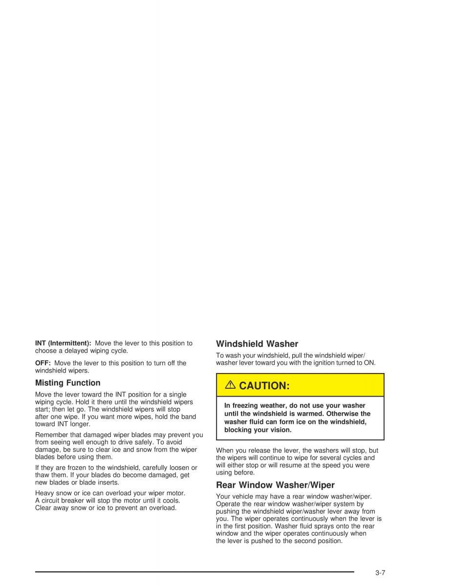 Chevrolet Aveo owners manual / page 111