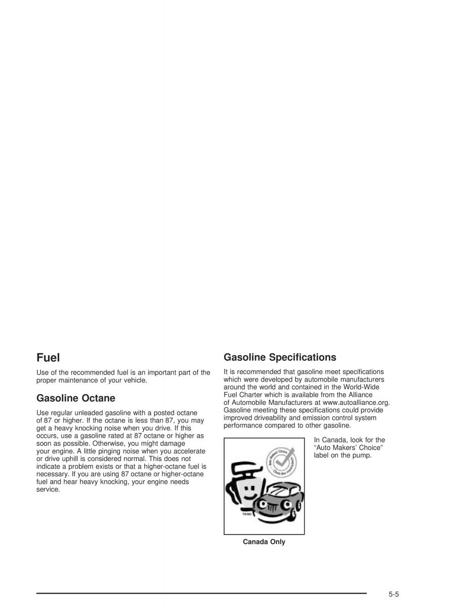 Chevrolet Aveo owners manual / page 191