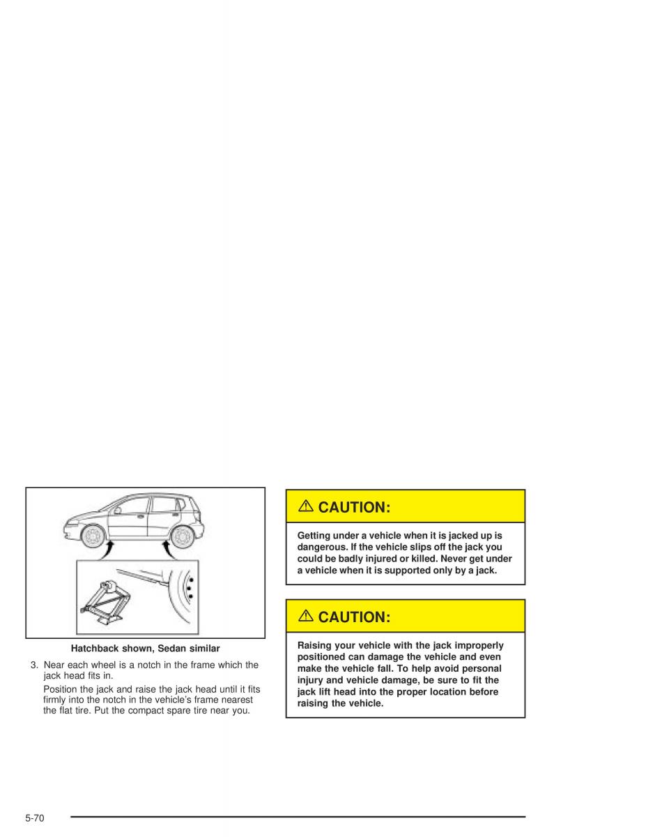 Chevrolet Aveo owners manual / page 256