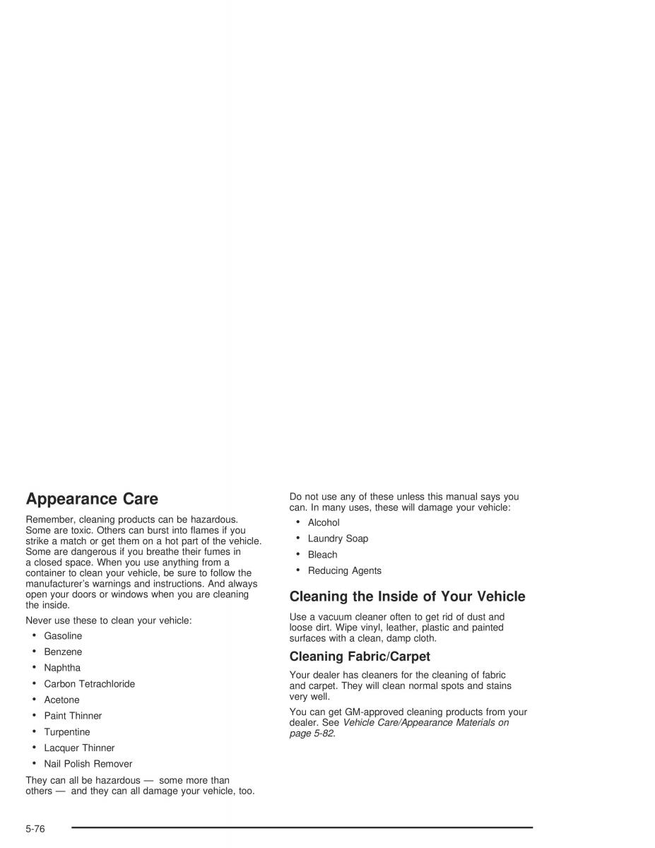 Chevrolet Aveo owners manual / page 262