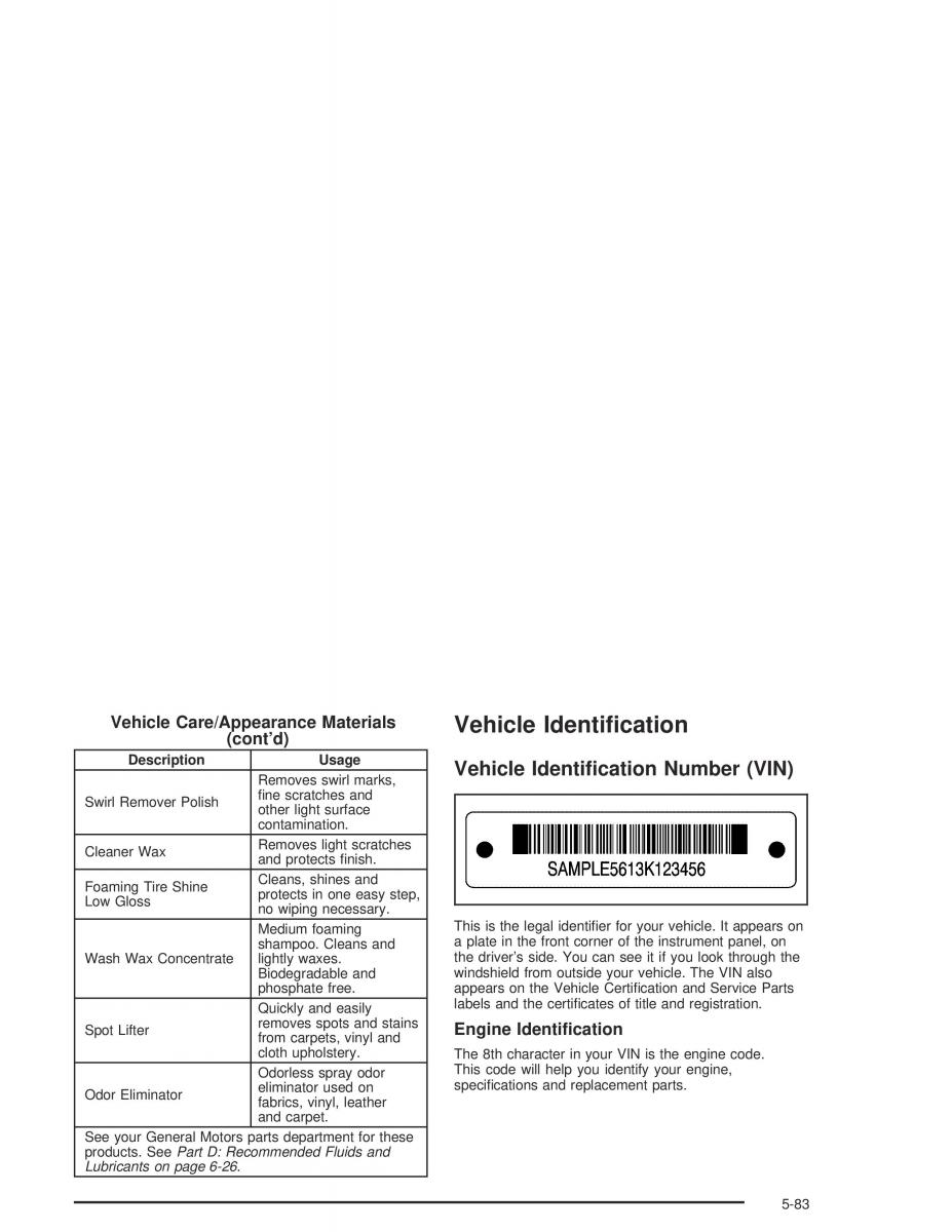 Chevrolet Aveo owners manual / page 269