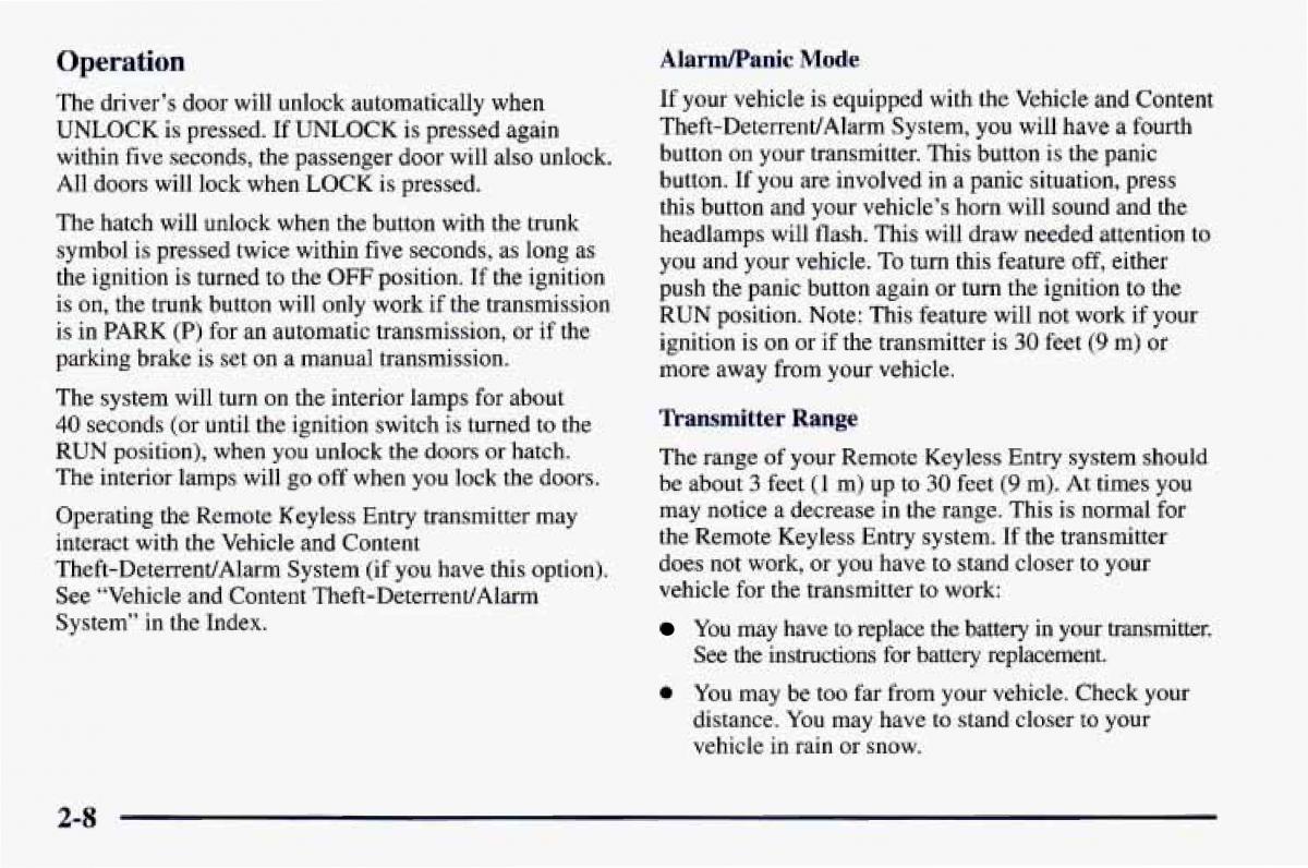 Chevrolet Camaro IV 4 owners manual / page 58