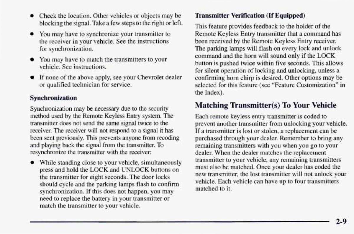 Chevrolet Camaro IV 4 owners manual / page 59