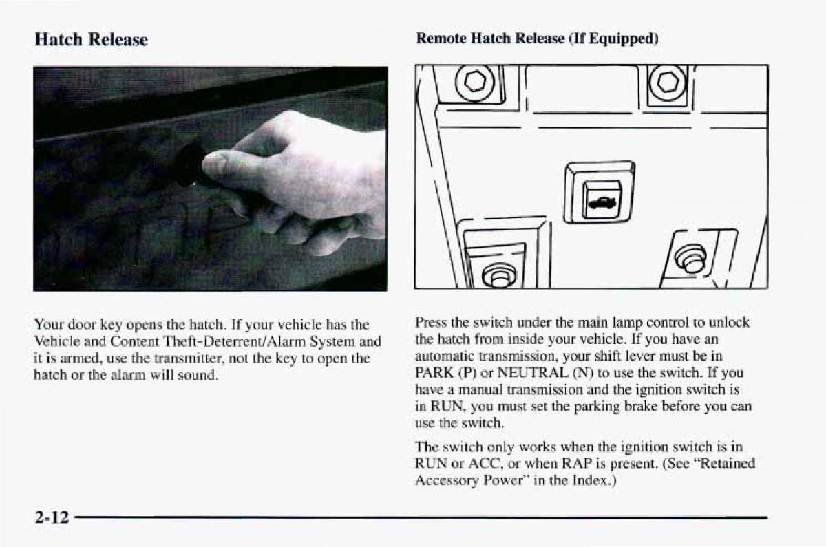 Chevrolet Camaro IV 4 owners manual / page 62