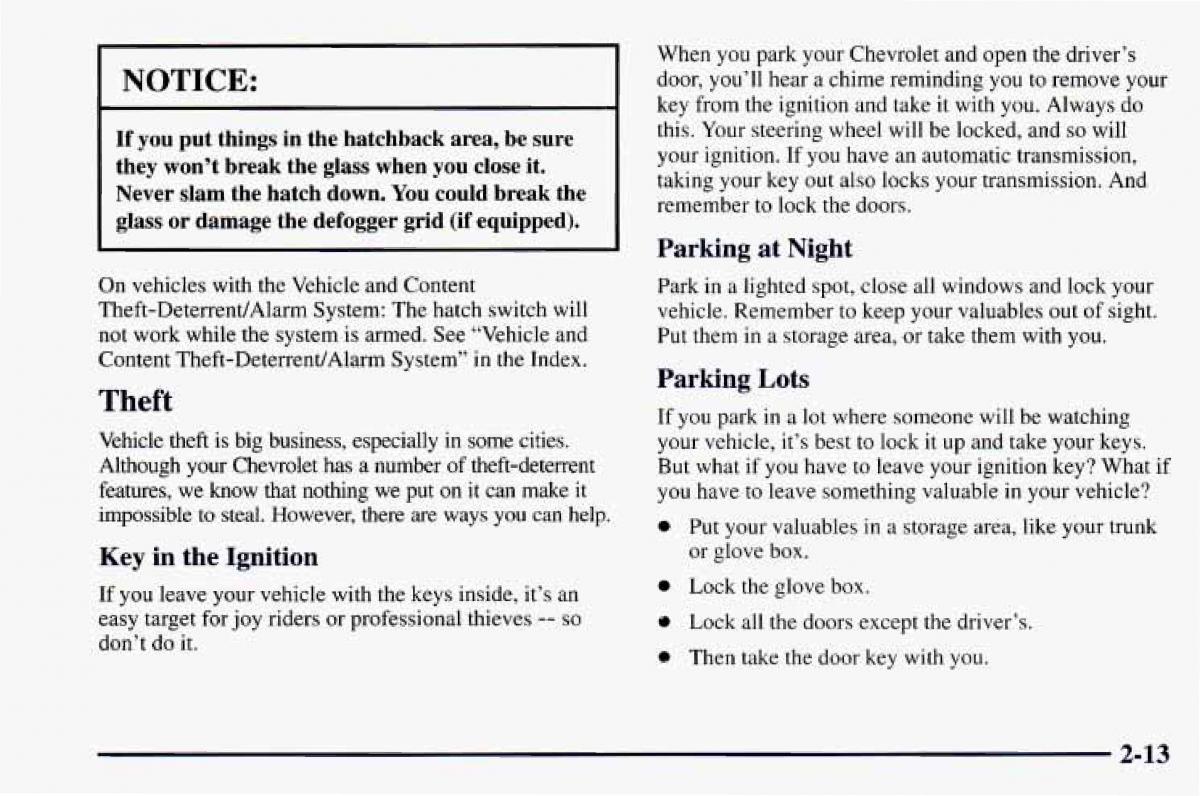 Chevrolet Camaro IV 4 owners manual / page 63