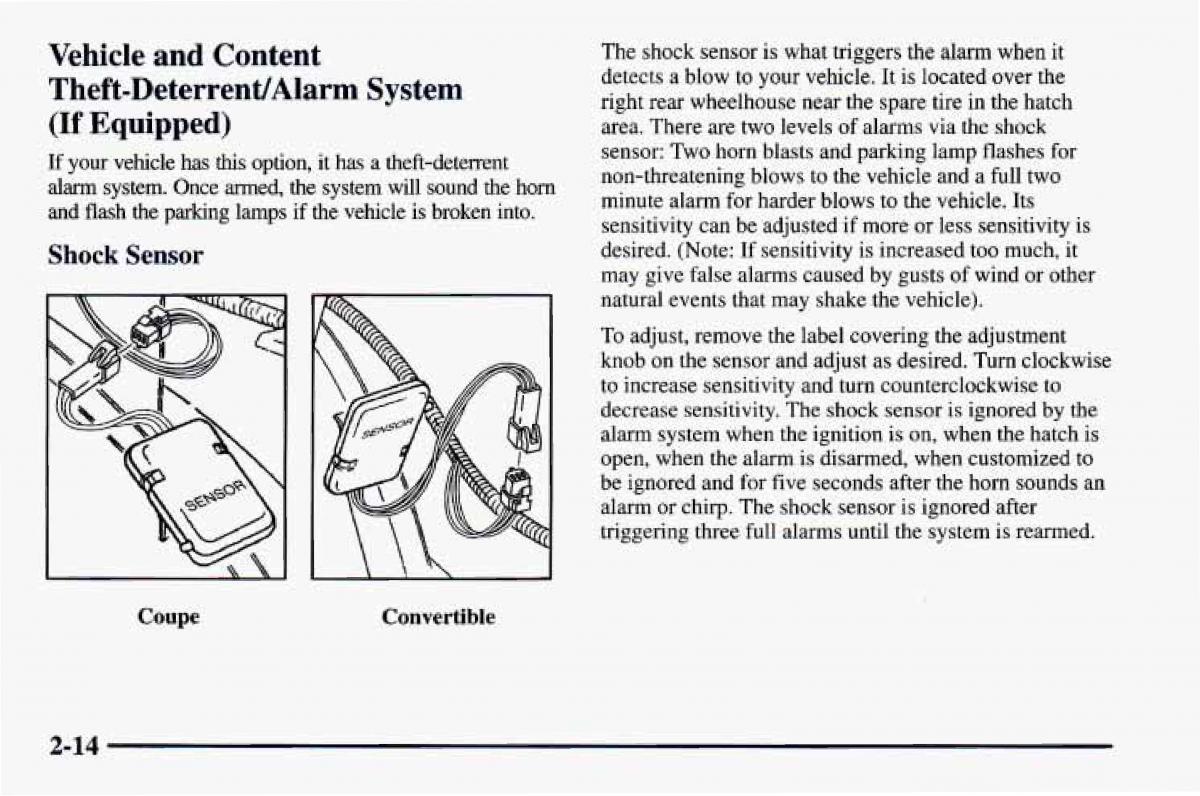 Chevrolet Camaro IV 4 owners manual / page 64