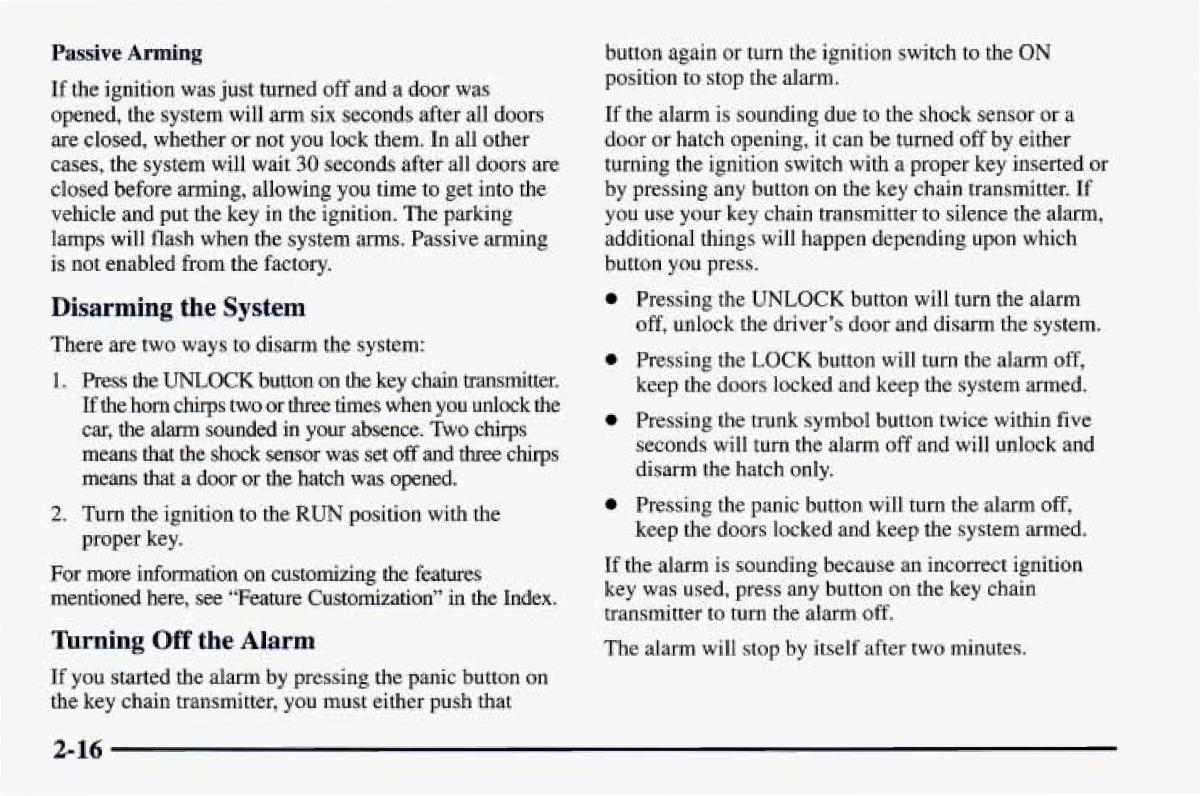 Chevrolet Camaro IV 4 owners manual / page 66