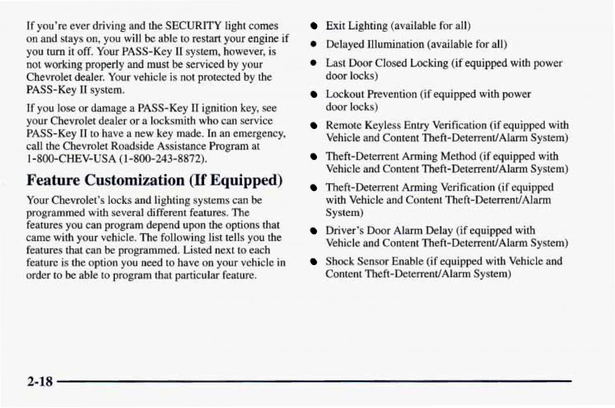 Chevrolet Camaro IV 4 owners manual / page 68