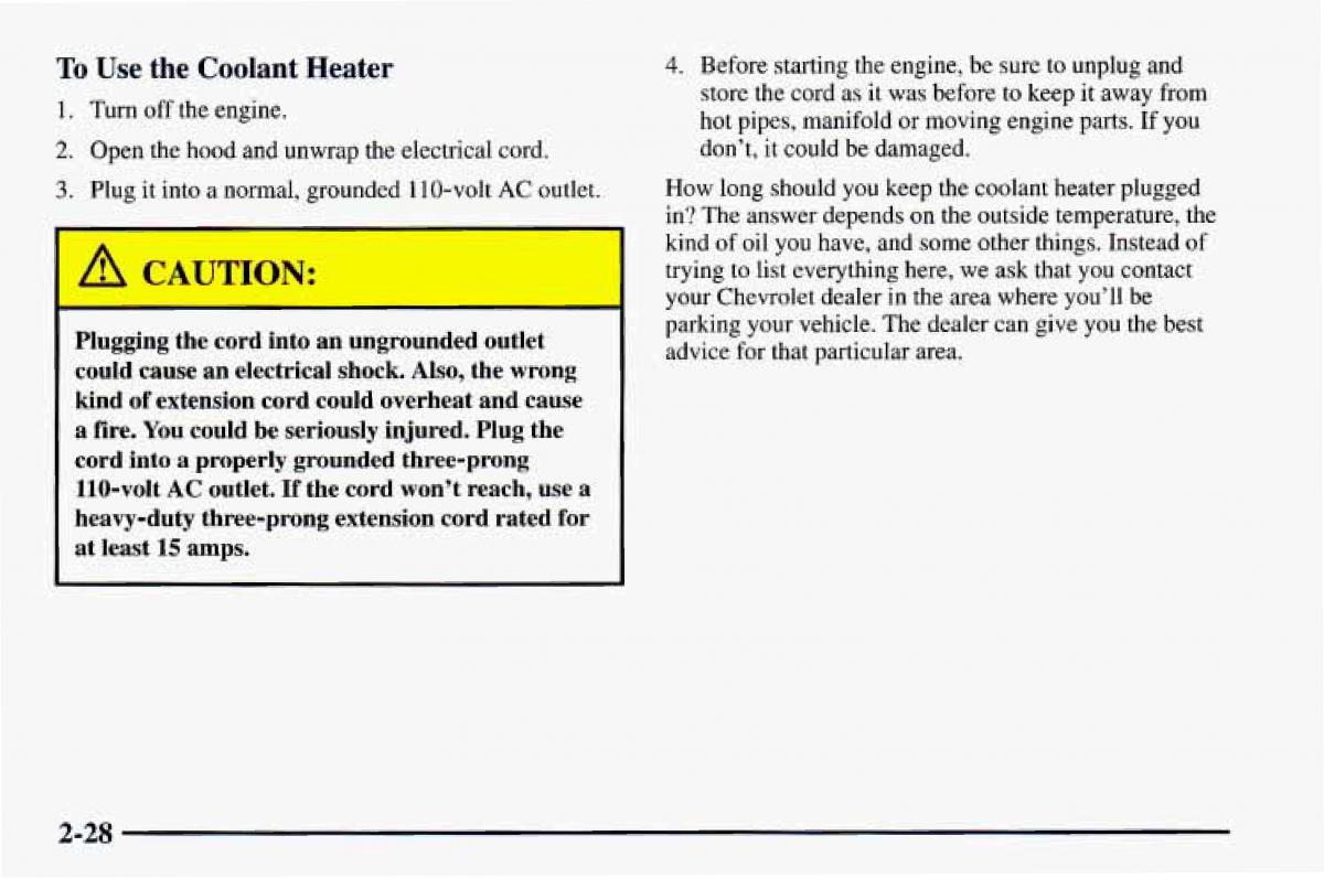 Chevrolet Camaro IV 4 owners manual / page 78