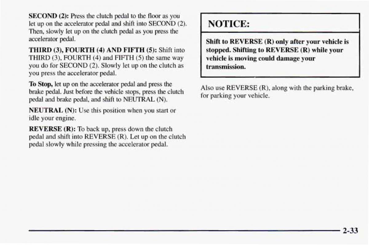 Chevrolet Camaro IV 4 owners manual / page 83