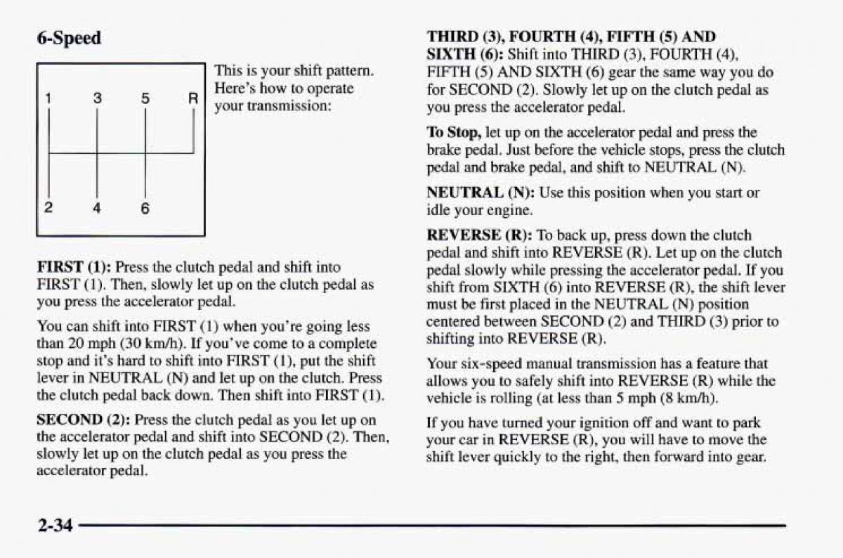 Chevrolet Camaro IV 4 owners manual / page 84