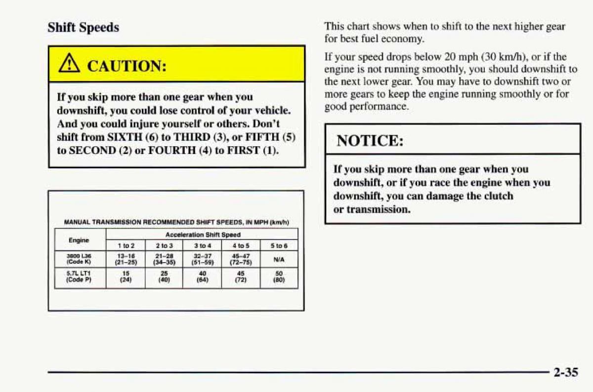 Chevrolet Camaro IV 4 owners manual / page 85