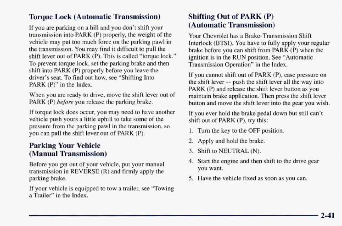 Chevrolet Camaro IV 4 owners manual / page 91