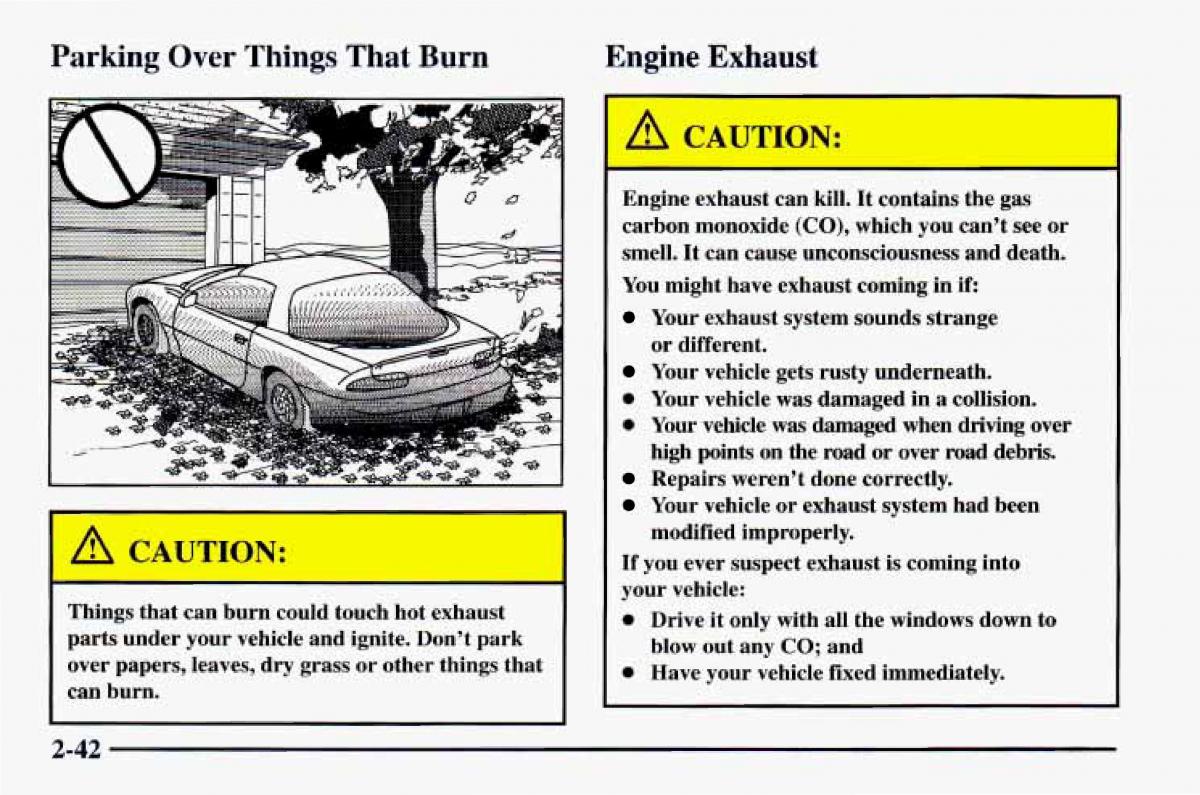 Chevrolet Camaro IV 4 owners manual / page 92