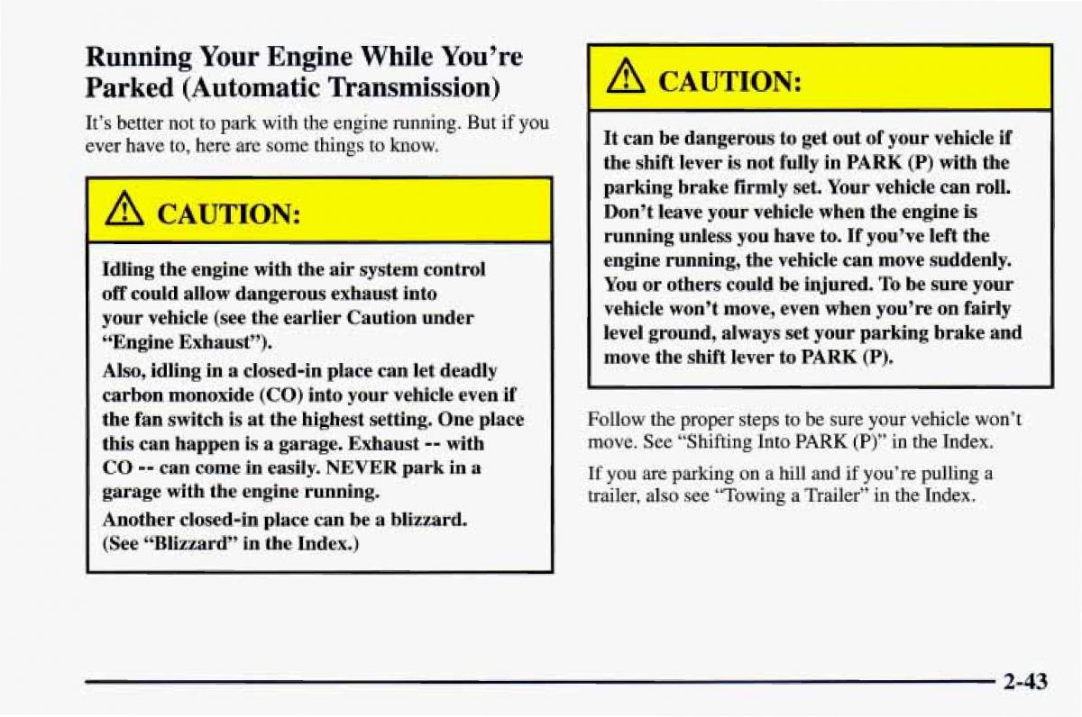 Chevrolet Camaro IV 4 owners manual / page 93