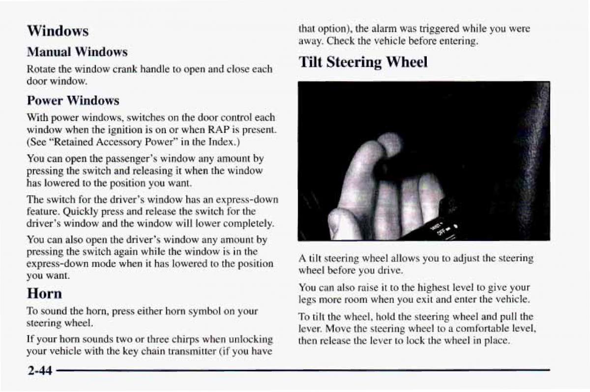 Chevrolet Camaro IV 4 owners manual / page 94