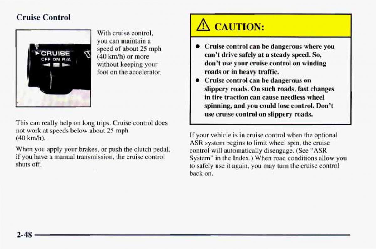 Chevrolet Camaro IV 4 owners manual / page 98