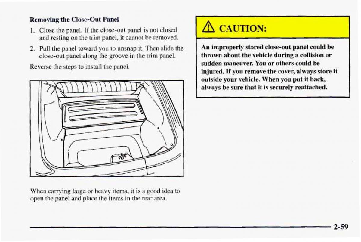 Chevrolet Camaro IV 4 owners manual / page 109