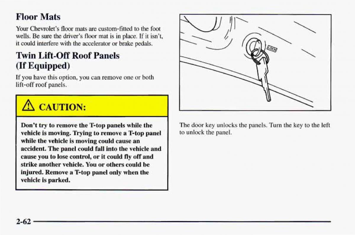 Chevrolet Camaro IV 4 owners manual / page 112