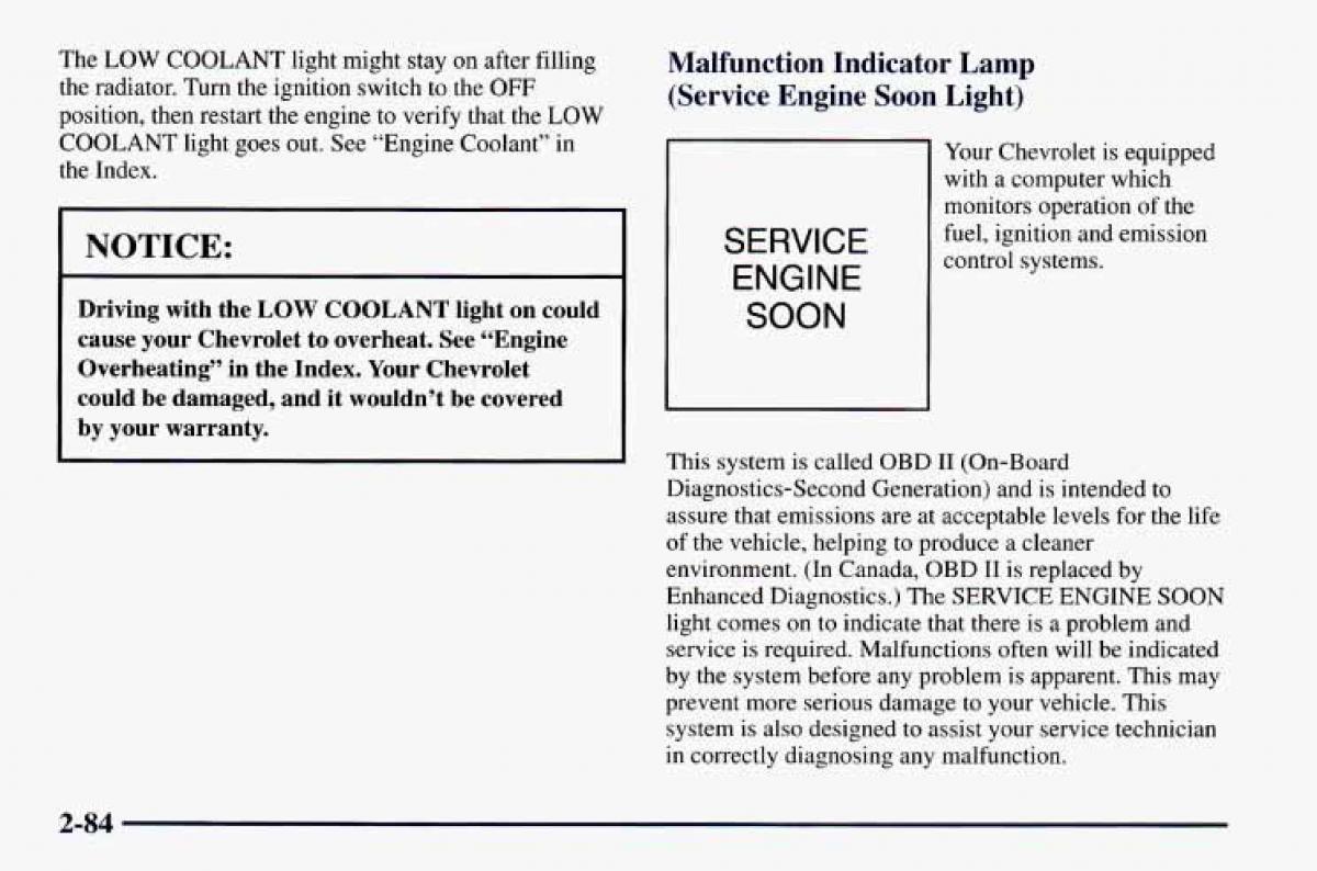 Chevrolet Camaro IV 4 owners manual / page 134