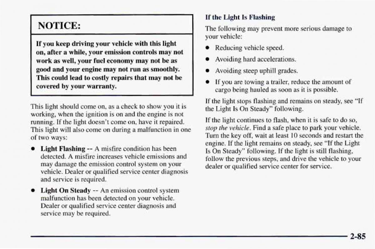 Chevrolet Camaro IV 4 owners manual / page 135