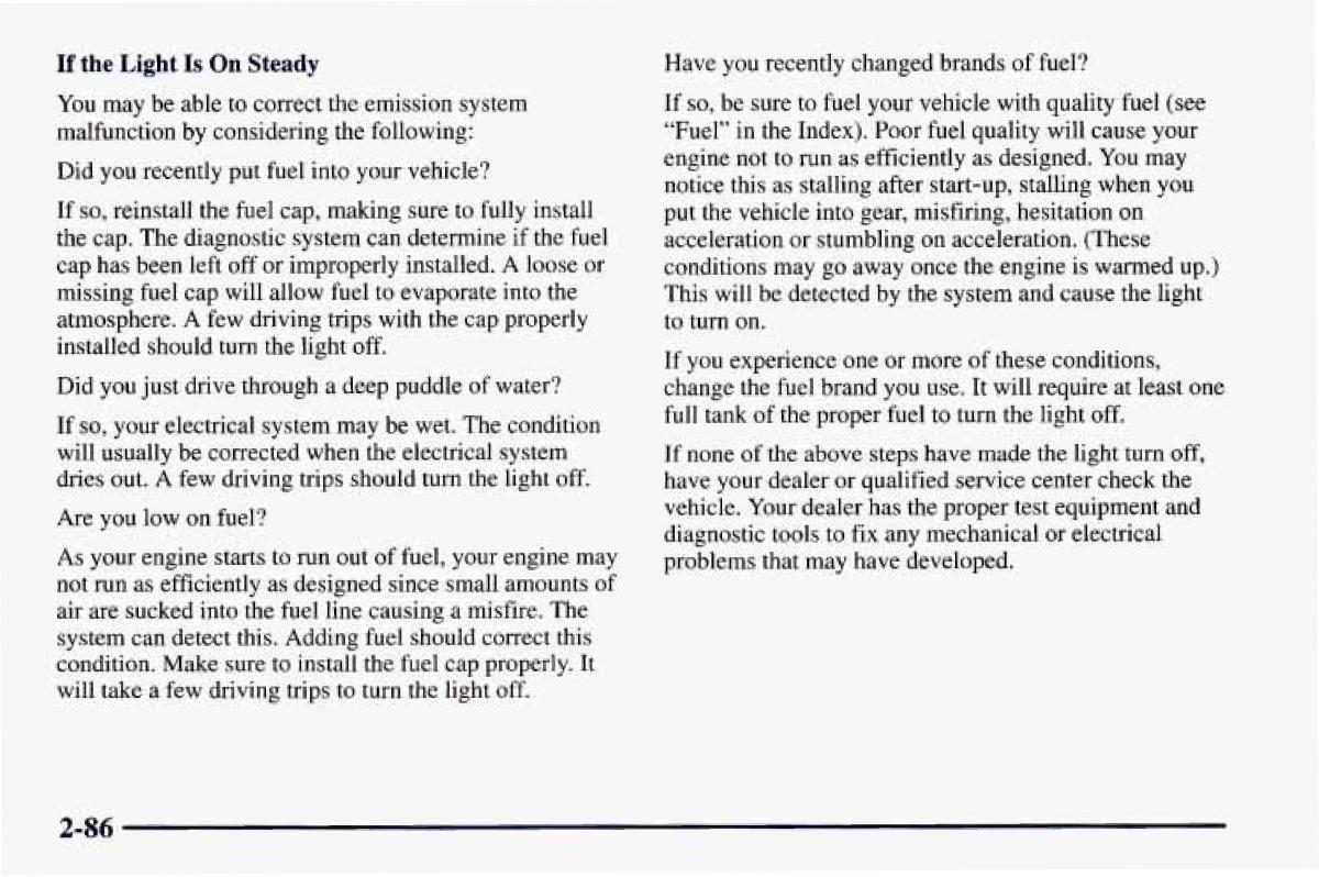 Chevrolet Camaro IV 4 owners manual / page 136