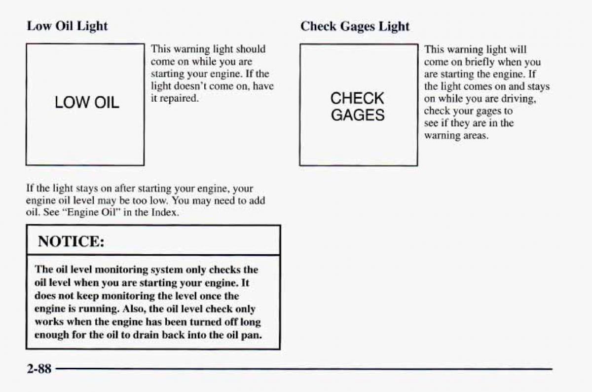 Chevrolet Camaro IV 4 owners manual / page 138