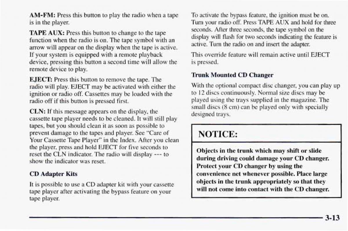 Chevrolet Camaro IV 4 owners manual / page 153