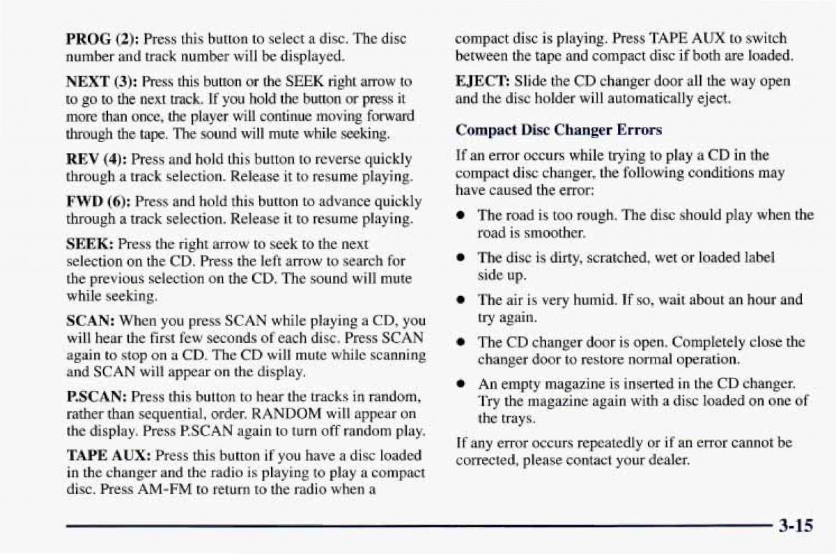 Chevrolet Camaro IV 4 owners manual / page 155