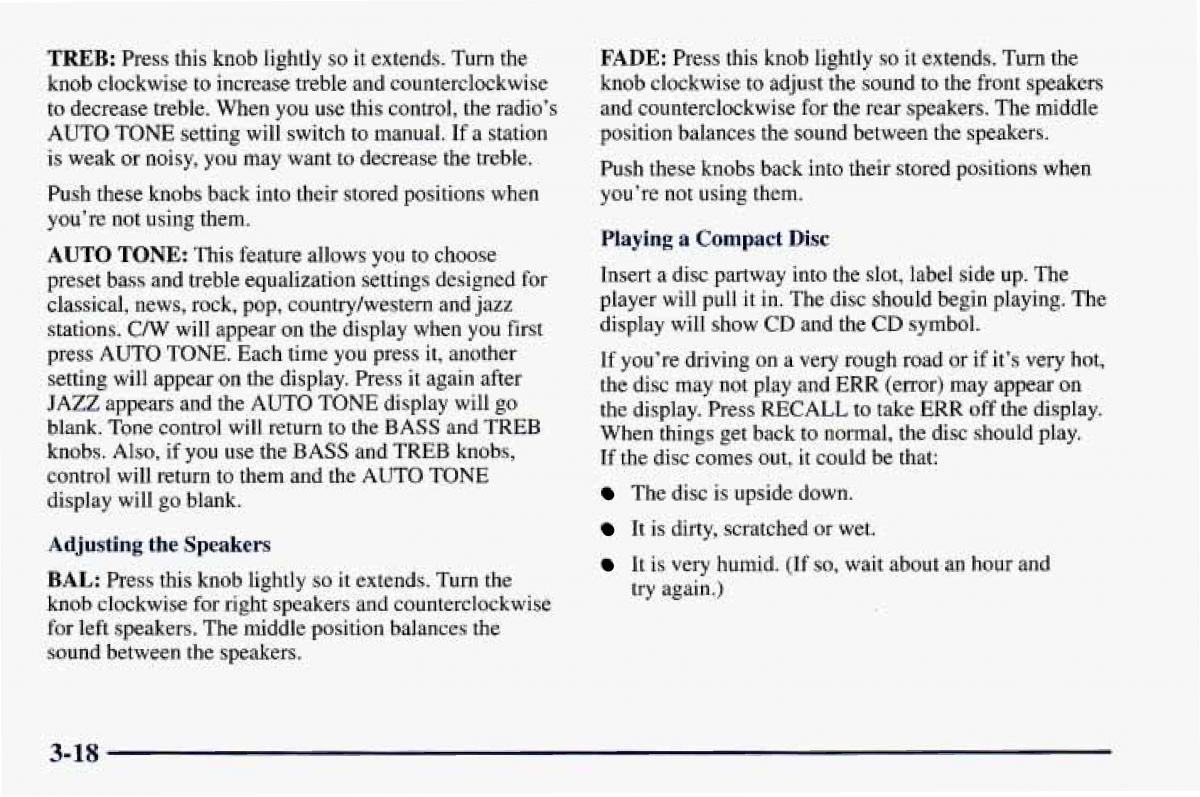 Chevrolet Camaro IV 4 owners manual / page 158