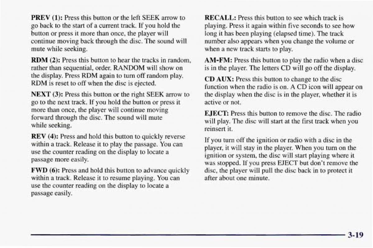 Chevrolet Camaro IV 4 owners manual / page 159