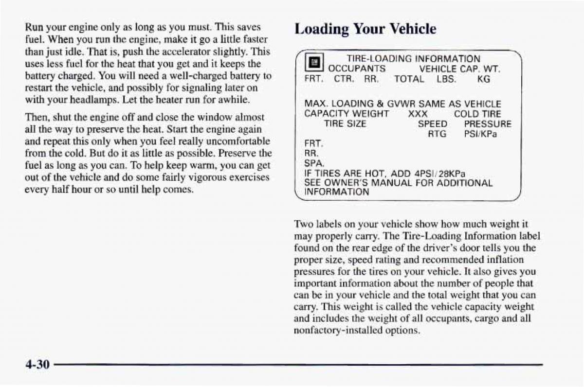 Chevrolet Camaro IV 4 owners manual / page 194